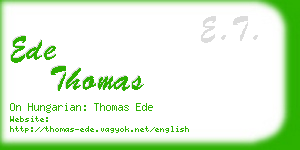 ede thomas business card